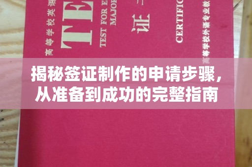 丰城揭秘签证制作的申请步骤，从准备到成功的完整指南