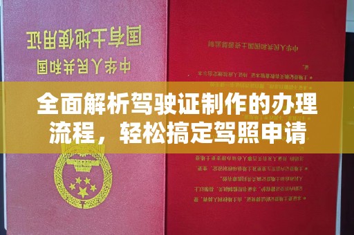 丰城全面解析驾驶证制作的办理流程，轻松搞定驾照申请