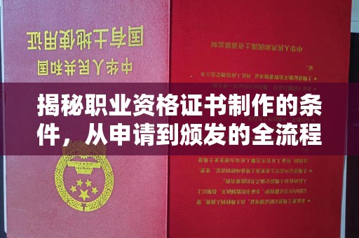 丰城揭秘职业资格证书制作的条件，从申请到颁发的全流程解析