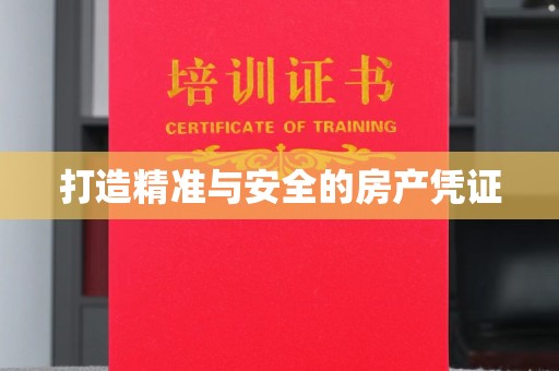 丰城打造精准与安全的房产凭证